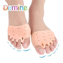 Силиконовые соты для передней части стопы для вальгусной деформации перекрытия боли разделитель пальцев ног высокие каблуки ортопедические половинные вставки