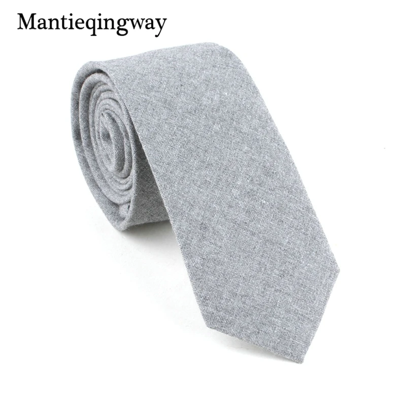Mantieqingway 6 см повседневные хлопковые жаккардовые галстуки на шею для мужчин, однотонные Узкие галстуки Gravatas, деловые официальные мужские галстуки, галстук в полоску