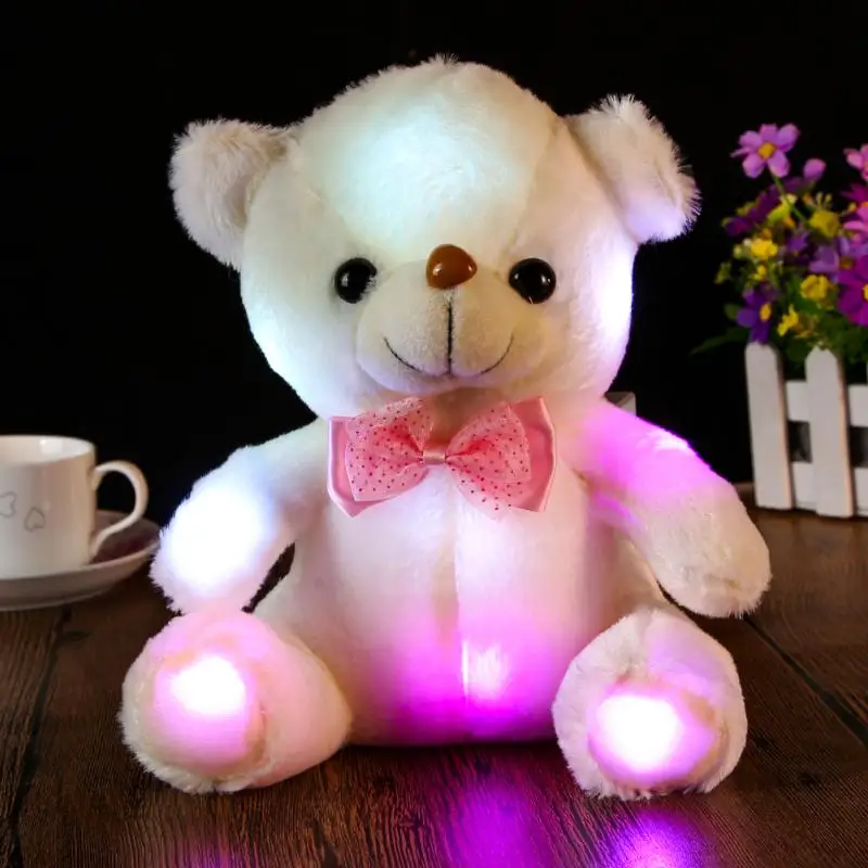 25-30cm Large Cute LED Teddy Bear Panda Dark Glowing Stuffed Doll Toy Colorful Flashing Light Bear Hug Plush Toy Xmas Gift 25-30cm Large Cute LED Teddy Bear Panda Dark Glowing Stuffed Doll Toy Colorful Flashing Light Bear Hug Plush Toy Xmas Gift
