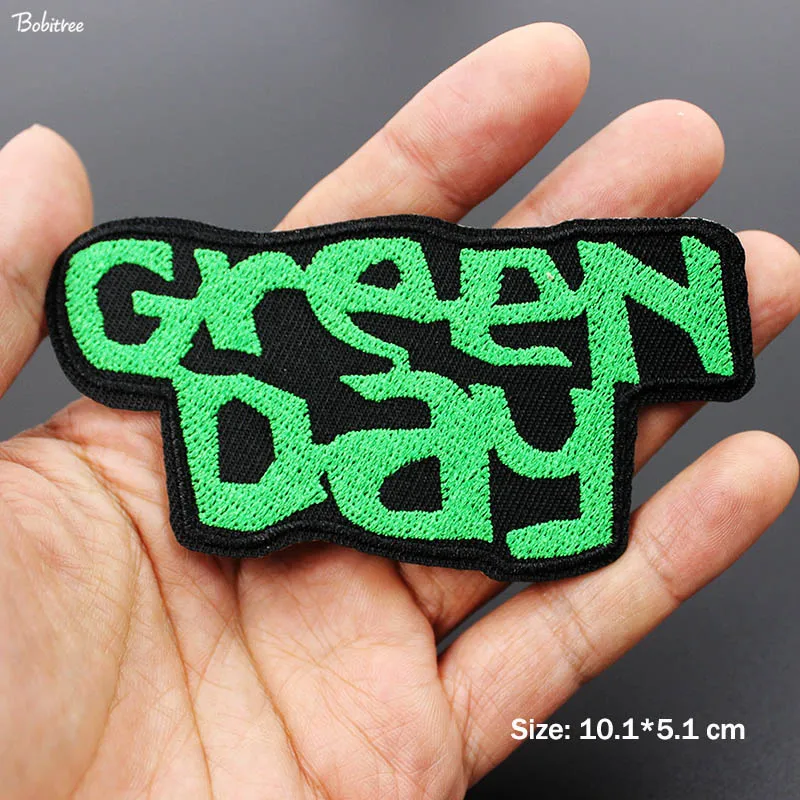 

Bobitree Rock Band Green Day Iron On Patch Decoration Badges for Clothes Jacket Jean DIY Decorative Appliques