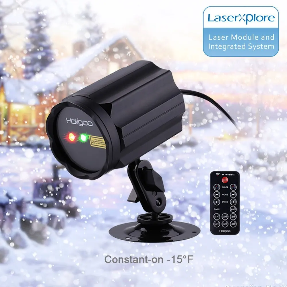 Buy Holigoo Red & Green Lotus Wireless Control Laser Christmas Lights, Moving