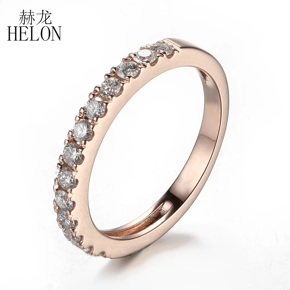 Кольцо HELON из 18 каратного розового золота с натуральными бриллиантами 0 5