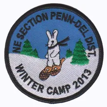 Индивидуальные зимние лагерь заплатам пользовательские заплатка для одежды вышивка контуров оверлоком и основа из ПВХ OEM заказы и MOQ50pcs