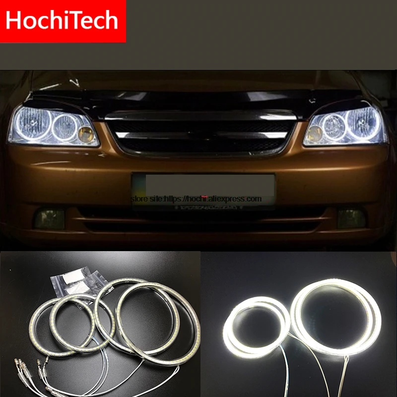 HochiTech для Chevrolet Lacetti Optra Nubira 2002-2008 ультра яркий SMD белый светодиодный ангельские глазки 2600LM halo Кольцо Комплект Дневной светильник