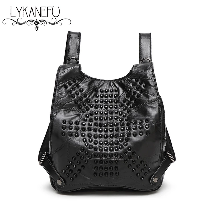Real Soft Sheep Leather Bag Women Backpack Leather Bag School Bags for Teenagers Mochila Escolar Dollar