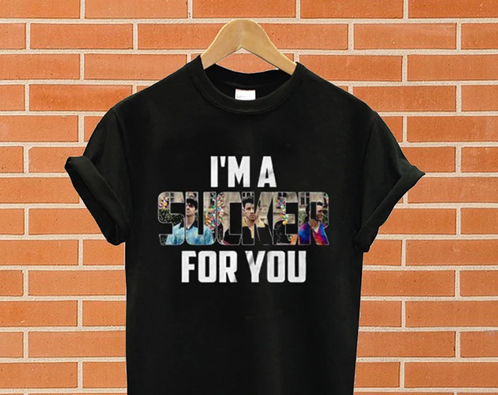 

Summer funny print men tshirt women Jonas Brothers Sucker Black T shirt