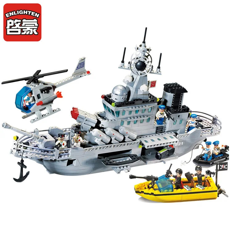 2019 совместимый Legoed военный крейсер подводная лодка Aircrafted Перевозчик наборы