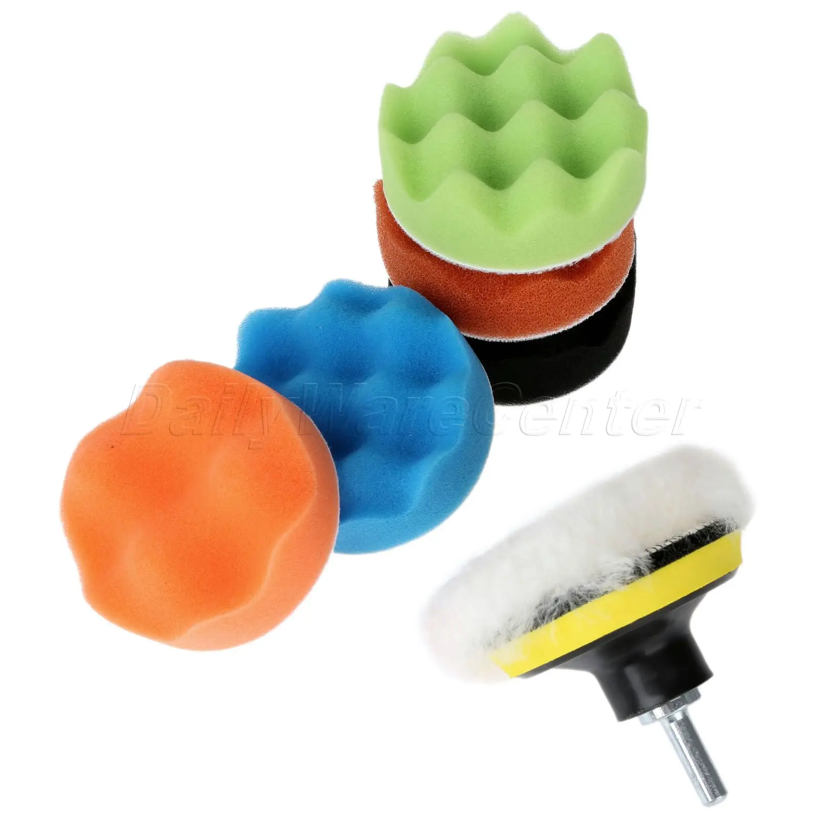 8Pcs 3" 80mm Sponge Polishing Waxing Pads Kit Compound Car Polisher M10