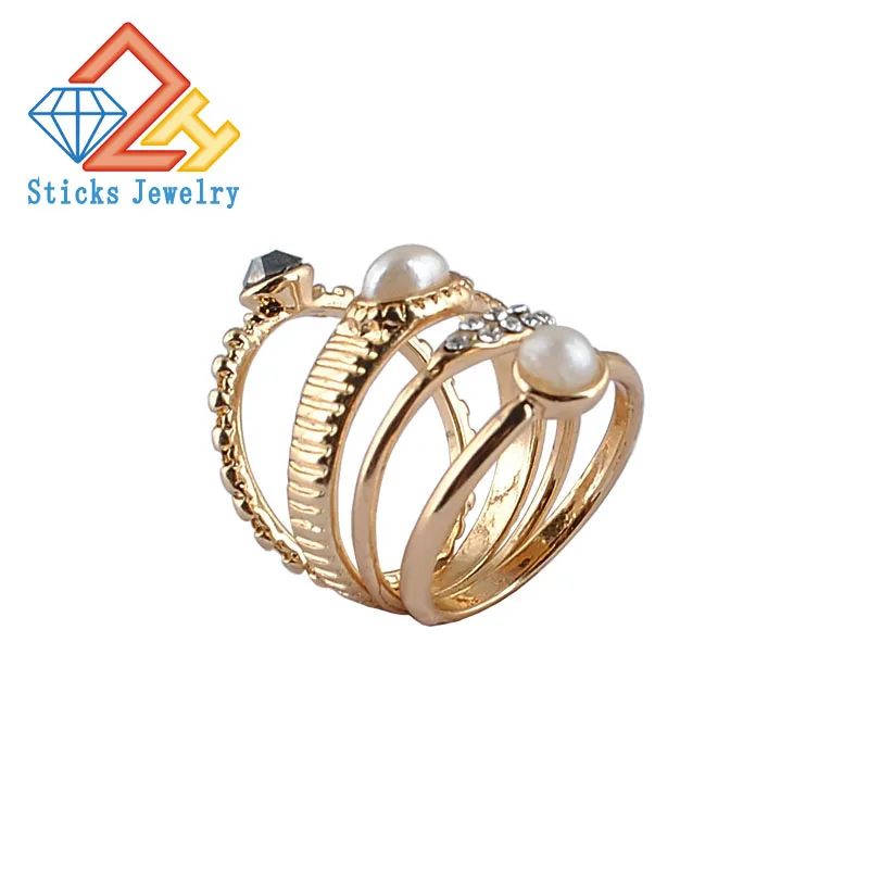 

(4 Pieces / Lot) 100% Environmentally Friendly Material Alloy Ladies Ring