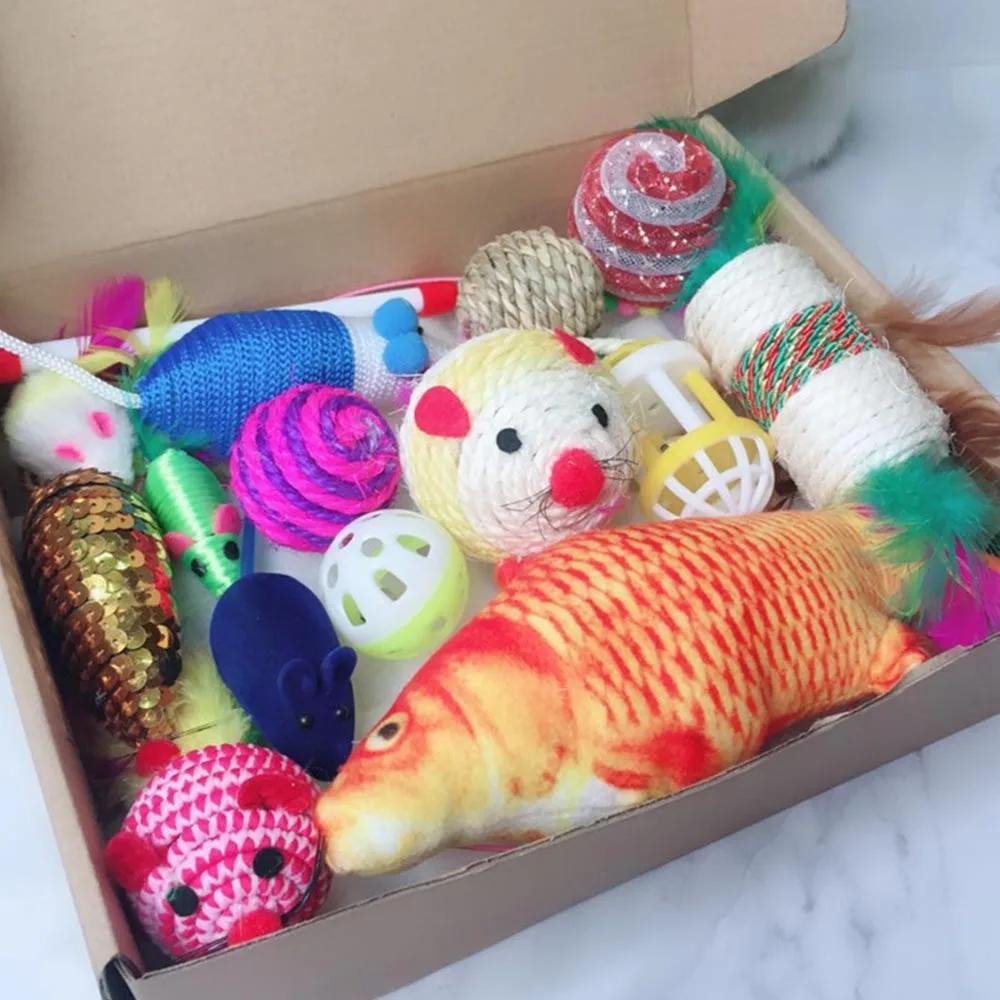 15Pcs/Sets Pet Cat Toy Suit Tease Stick Mouse Ball Gift Fashion's Talk Cat toys Variety Pack For Kitty #D7 15Pcs/Sets Pet Cat Toy Suit Tease Stick Mouse Ball Gift Fashion's Talk Cat toys Variety Pack For Kitty #D7