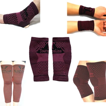 

10 Pieces Fashion Leg Support Magnetic Knee Brace Tourmaline Ankle Protectors Pads Elbow Sleeve Body Supporters Full Set Sports