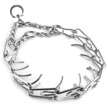 

45/50/55/60cm Adjustable Dog Training Collar Chain Pet Supply Metal Steel Prong Pinch Choke HG99