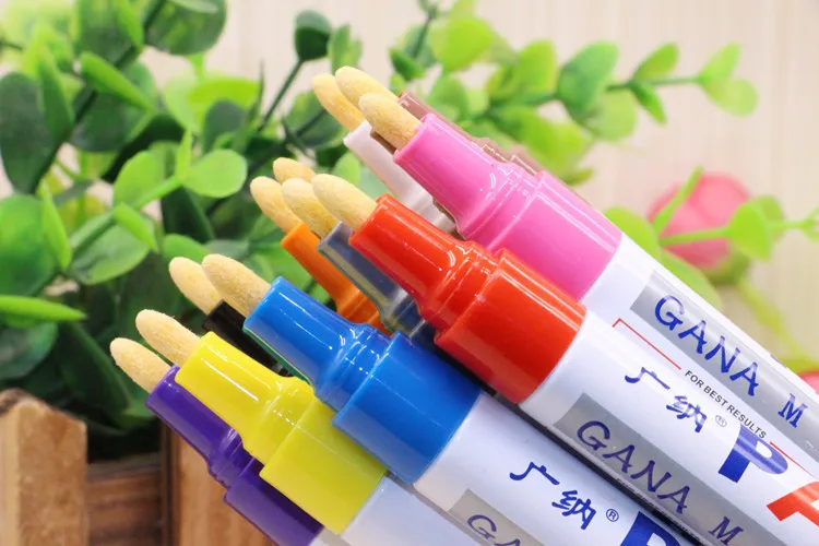 Colorido à Prova Água à Base de Óleo Marcadores para Faça Vibrante Dwaterproof Tinta Você Mesmo Scrapbooking Álbum Carro Graffiti Desenho Papelaria Decoração Canetas 12 15 Material escolar e de escritório