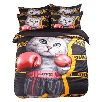 

Cute Home Textile Bedding Sets Super Cool Cartoon Animal Pattern Student Child Duvet Cover Set Polyester Quilt&Pillowcase