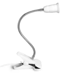 Гибкий провод шеи настольная лампа Socker Клип держатель переключатель для E27 400 мм HVR88
