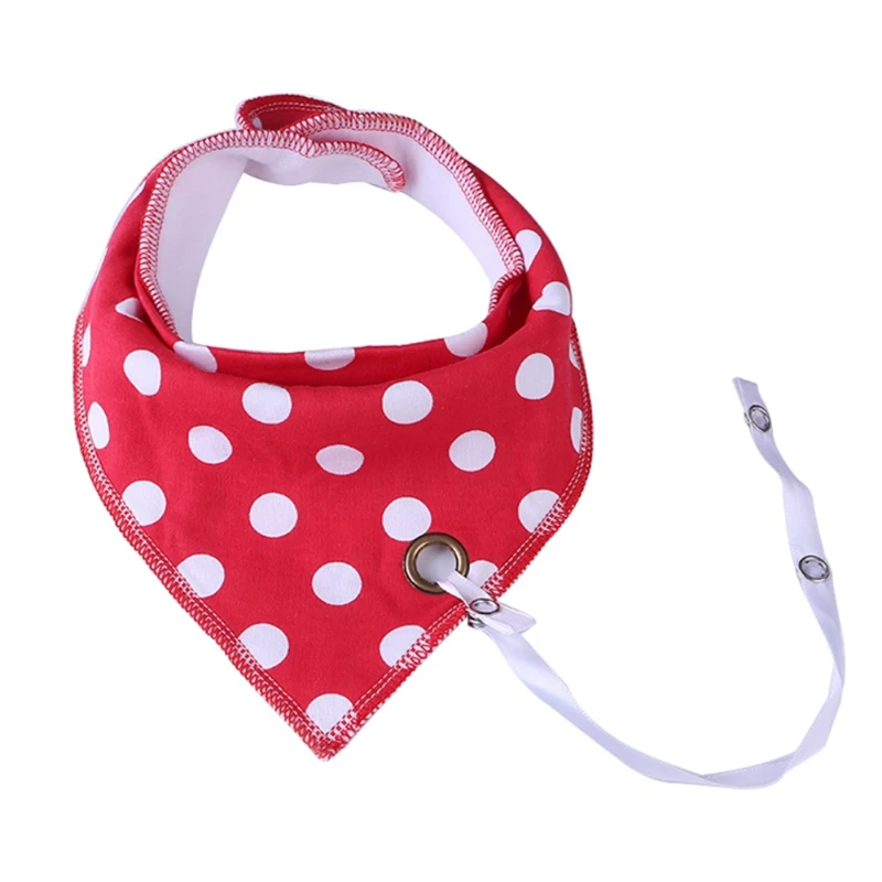 

Cotton Baby Bibs Cute Double Layers Burp Cloth Drooling Teething Waterproof Geometric Dot Print Towels Baby Eating Accessory So