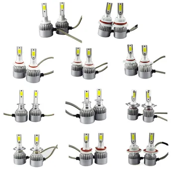

MAHAQI 1pairs Auto Car H8 H3 H11 H7 H4 H1 LED Headlights 6000K Cool white 72W 7600LM COB Bulbs Diodes Automobiles Parts Lamp Hot
