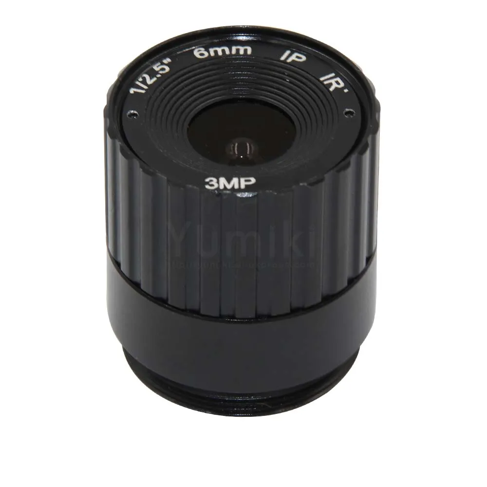 Yumiki 6 мм 3MP Объективы для видеонаблюдения 1/2. 5 ''F1.4 CS фиксированный ИК 3,0 линза cctv 5,0 мегапикселей для IR 720 P/1080 P безопасности Камера