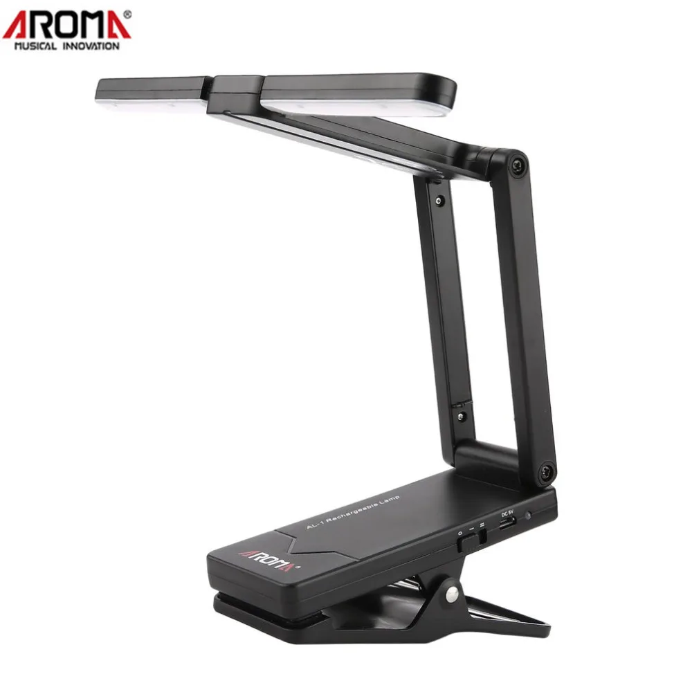 

AROMA AL-01 Clip-on Rechargeable Music Stand Lamp for Guitar Piano LED Stage Light USB Charge Guitar Accessories