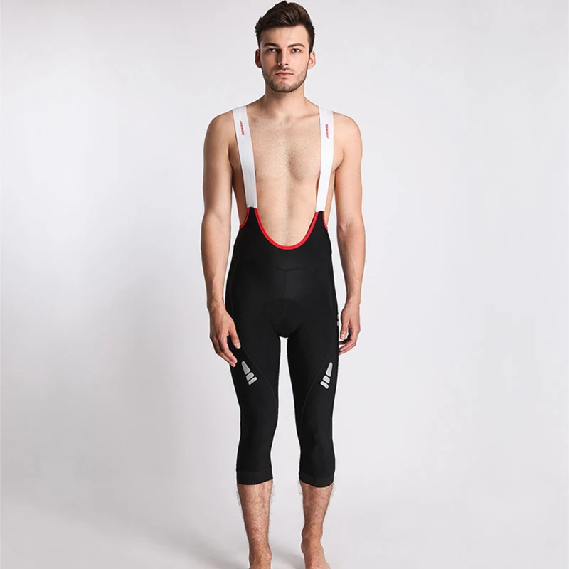 

Jakroo VELO Winter Men's 3/4 Cycling Bib Pants Thermal Fleece Spandex Elastic Cycling Pants Belgian Pad MTB Cycling Clothing
