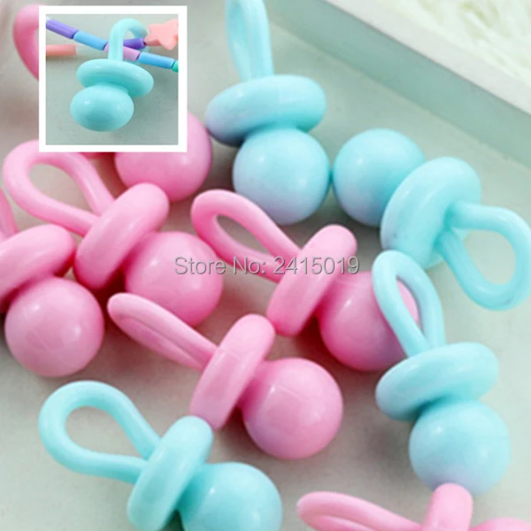 Solid blue pink color baby Nipple pacifier baby shower scatter