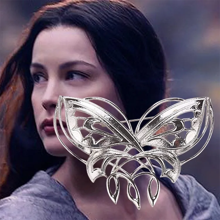 

Lord Rings Arwen Butterfly Breast Pin Hobbit Twilight Star Jewelry