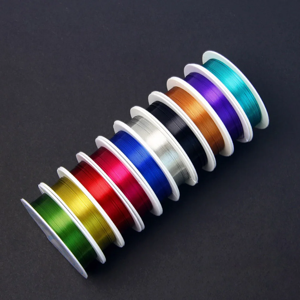 

2PCS Spool Craft Iron Wire Decorative Button Flower Package Jewelry Wreaths String Soft DIY