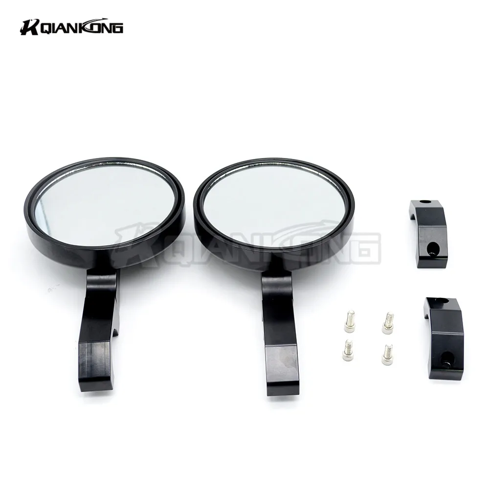 

2" Round Billet Side Rear View Mirrors for 4.7" Clamp for Yamaha Viking and Viking 6 seater Polaris RZR XP1000 and XP4 1000