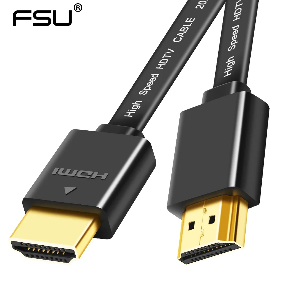 1.4Version 1080p 3D thin HDMI cable Gold Plated Plug Male Male HDMI