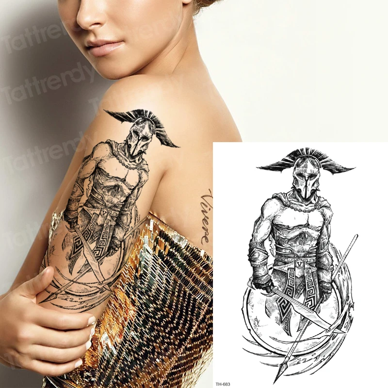 

temporary tattoo sticker male samurai tattoos sketches tattoo designs gothic tattoo greek gods mythology arm sleeve tatoo black