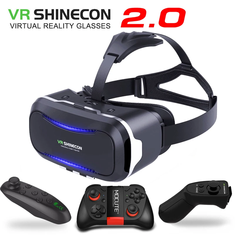 Новинка,, VR Shinecon II 2,0, шлем, картон, виртуальная реальность, 3D очки, мобильный телефон, видео фильм, для смартфона с геймпадом