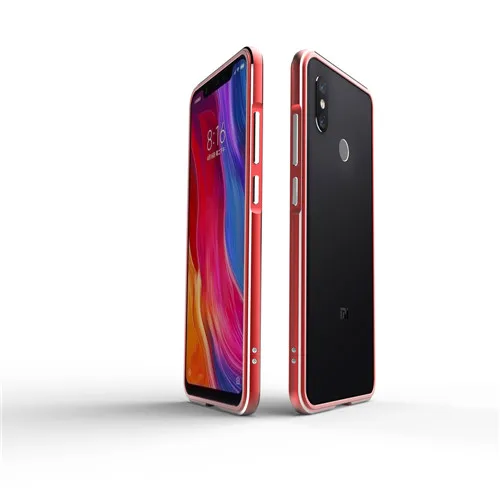 Роскошный металлический бампер чехол для телефона Xiaomi Redmi K20 K20 Pro алюминиевая рамка 3D защитный чехол для Xiaomi 8 6 чехол противоударный - Цвет: Красный