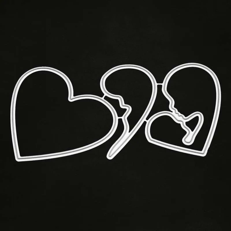 

Heart frame metal Cutting dies Scrapbooking Craft clear Stamps Embossing Card making Stencil tampons background heart dies