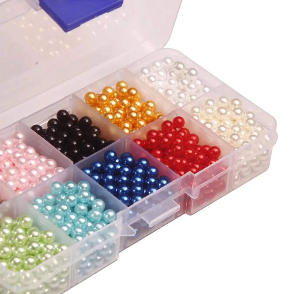 3mm 4mm 5mm 6mm Colored Faux Pearls No Hole ABS Plastic Loose Beads DIY Jewelry Making Craft