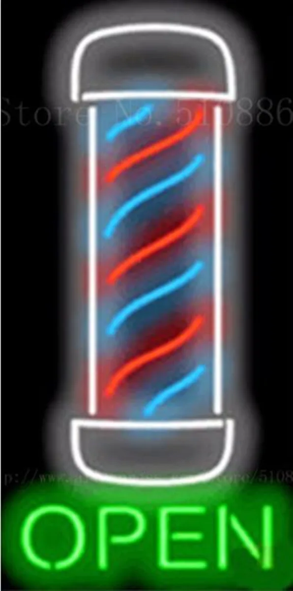 US $137.50 Barber Pole OPEN vertical Neon sign Beer Club Handcrafted signs Shop Store Business Signboard Signage 17x14