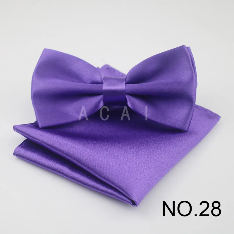 Модные Для мужчин шеи галстук комплект полиэстер галстуки для Для мужчин карман square22* 22 см свадебные полиэстер бабочка платок с бантом - Цвет: WMT28