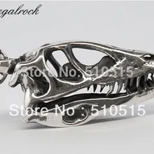 Regalrock 3D Динозавр тираннозавр голова череп кулон ожерелье
