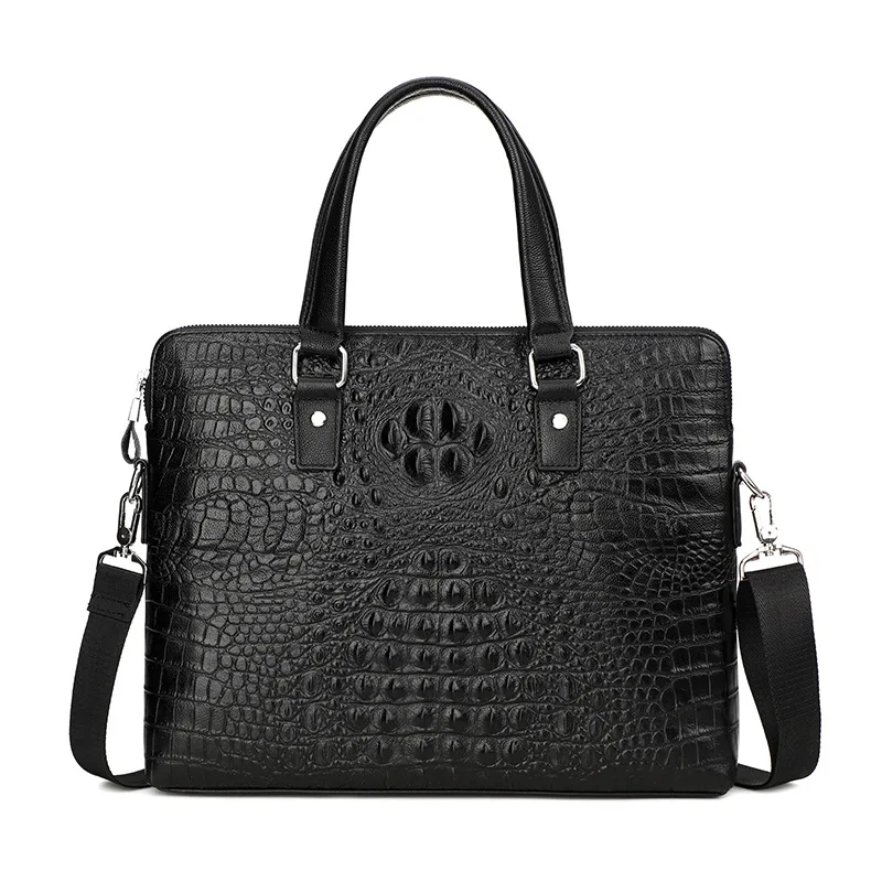 

Fashion Genuine Leather Men Bag Alligator Crossbody Bags Portfolio Laptop leather Bag men Office Handbag Messenger sac maleta