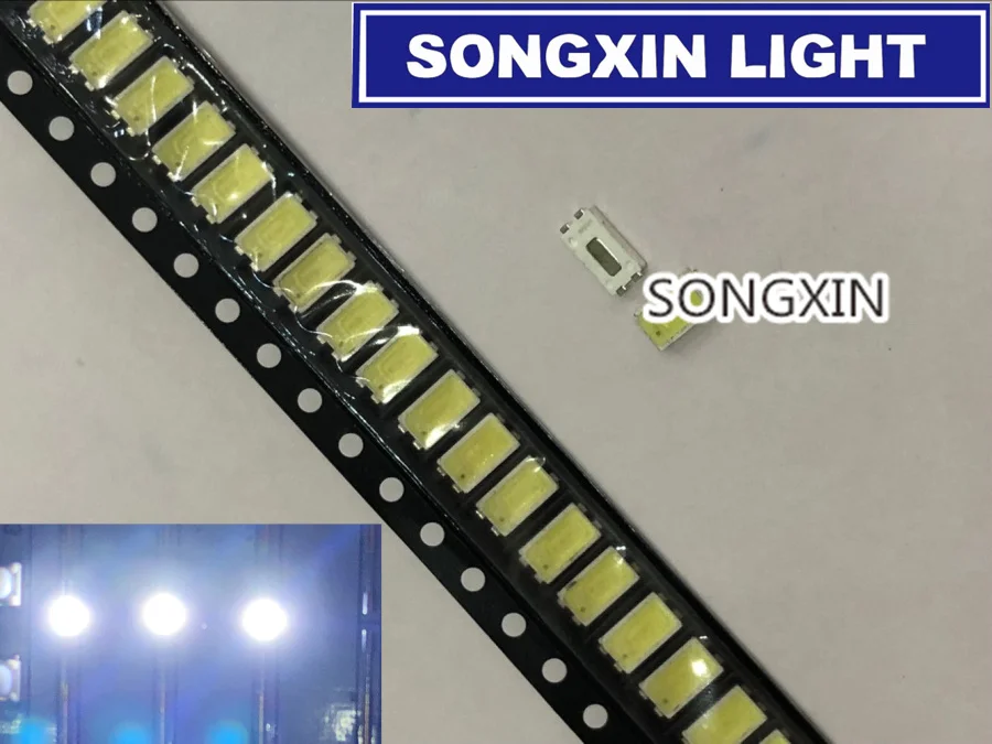 

200pcs FOR SAMSUNG High Power 5630 LED PLCC-4 Television Backlit Super Bright Diode SMD 5630 LCD 0.5W 3V Cool White TV Backlight