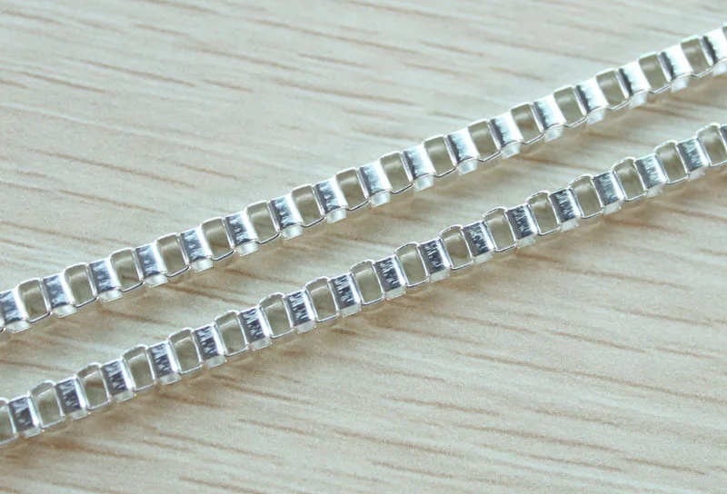 

4 Meters Silver Color plate Metal Venice chain 4mm Findings #22966