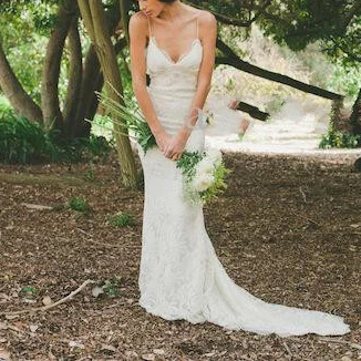 

New Sweetheart Lace Sweetheart Floor-Length Sheath Custom-Made wedding dress elegant wedding dresses 2019