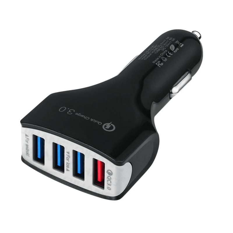 Soonhua QC3.0 سريع تهمة محول الهاتف 4 ميناء usb سيارة شاحن سريع الذكية لشحن سامسونج غالاكسي s7 حافة فون xiaomi