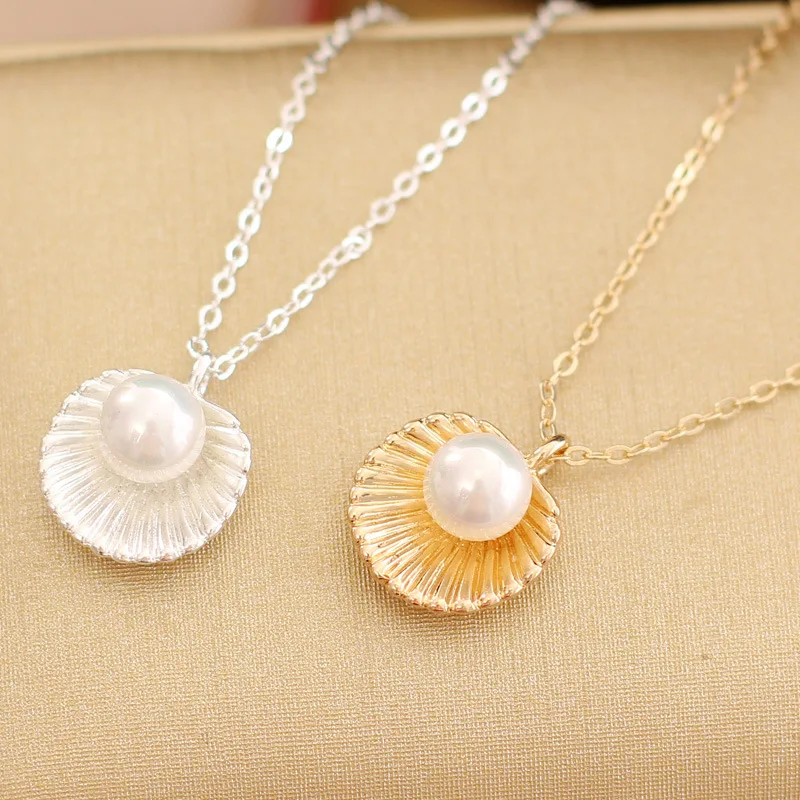 

Punk Vintage Imitation Pearl Shell Short Chain Necklace Retro Gothic Clavicle Collares For Women Jewelry Pendant Colar B-0786