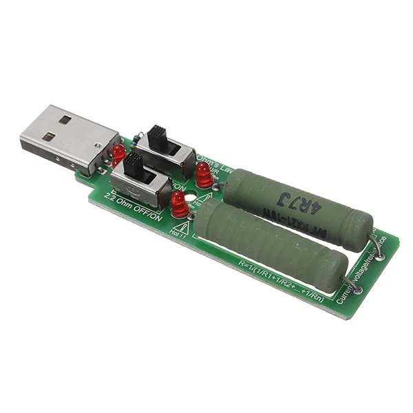5 в 10 Вт 2 переключателя USB старение разряд погрузчик 3 вида тестовый ток нагрузка мощность резистор тест для power Bank зарядное устройство для сотового телефона