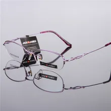 Дизайнерские очки, титановая оправа для очков, для женщин, полуоправа, близорукость, по рецепту, оптические 302