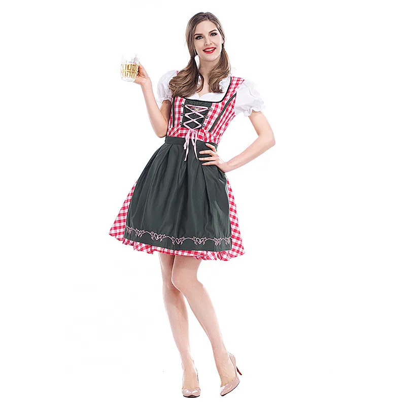 Женский сексуальный пивной костюм Bavarian пиво oktoberfest костюм горничной пивная девушка платье с узким лифом и широкой юбкой