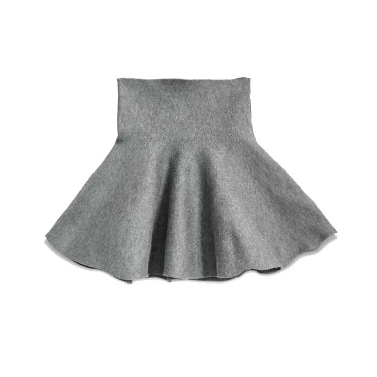 Fanfiluca/Модная одежда для девочек от 24 месяцев до 6 лет Однотонная юбка-пачка для детей вязаная юбка с высокой талией Зимние юбки-пачки для школьниц