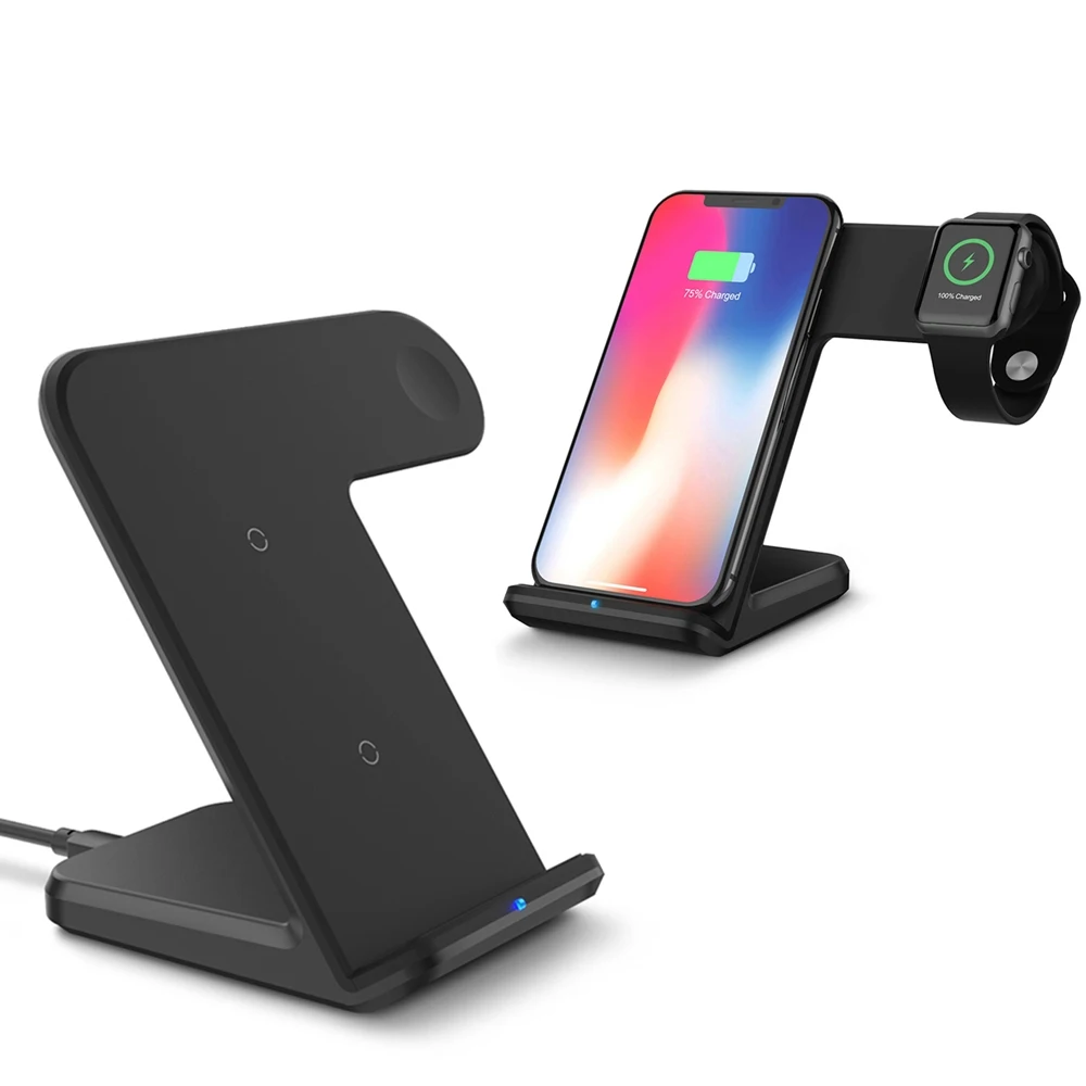 

2 in 1 Wireless Charger Fast Charger For iPhone X 8 8 Plus Samsung S9 S8 S7 S6 Wireless Charger For Apple Watch iwatch 2 3