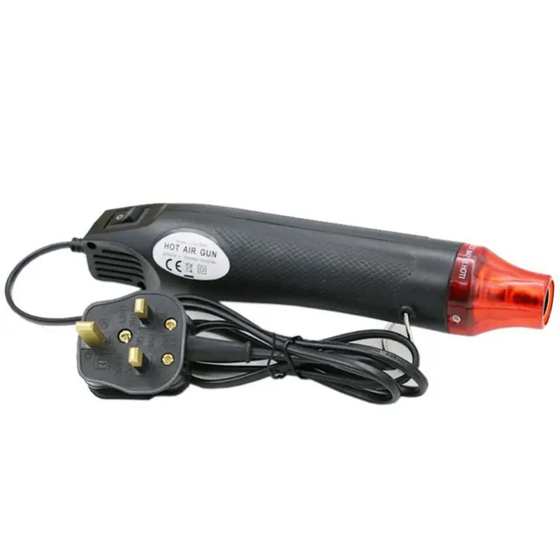 Ручной Пистолет горячего воздуха многоцелевой тиснение тепловой мощности инструмент 230V 300W 649E - Цвет: BK