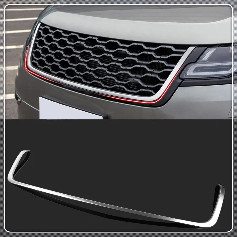 

High Equiped For Land Rover Range Rover Velar 2017 2018 Car front center grille grill cover trim Stainless Steel Car styling